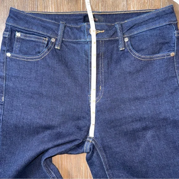 QUINCE Luna Stretch Slim Straight Jeans Crop Dark Blue Sz 28 mid rise ankle - Picture 4 of 10